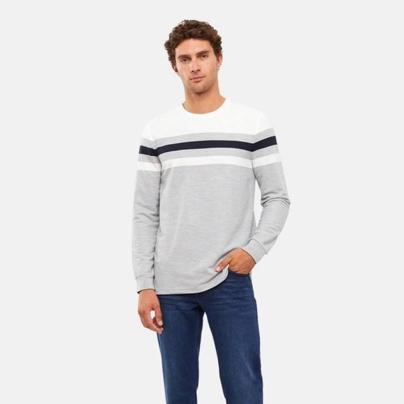 NWT LC Waikiki Long Sleeve Striped Shirt, Sz 2XL - Picture 1 of 12